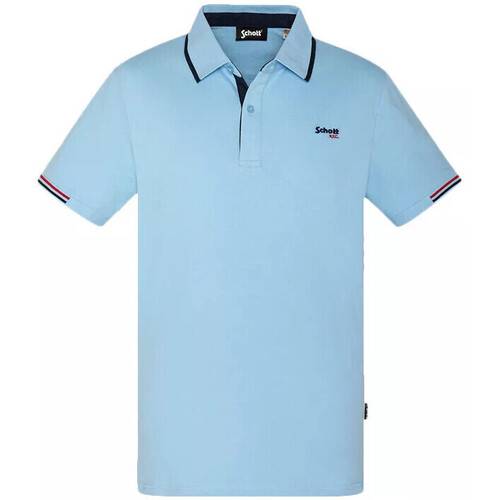 Vêtements Homme T-shirts & Polos Schott MC COTES RAYES Bleu