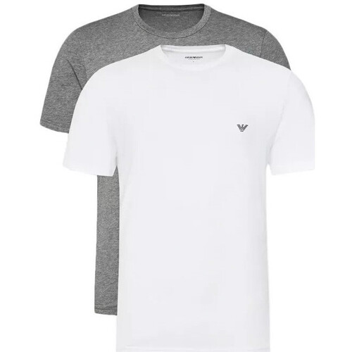 Vêtements Homme T-shirts & Polos Trainers EMPORIO ARMANI X3X046 XM698 R920 Plaster White Silver Pack de 2 Multicolore