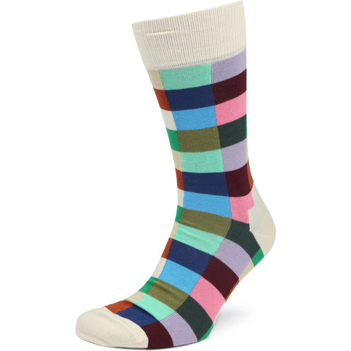 Accessoires Homme Chaussettes Happy socks Chaussettes Rainbow Check Multicolore