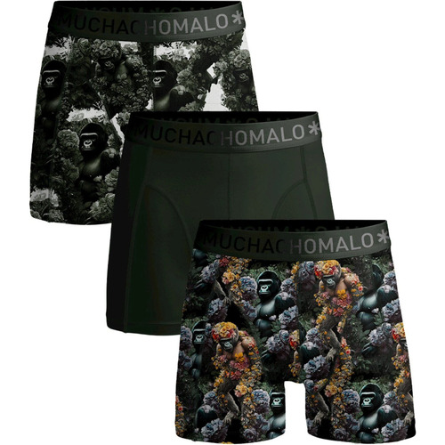 Sous-vêtements Homme Caleçons Muchachomalo Boxer-shorts Lot de 3 Gorilla Multicolore
