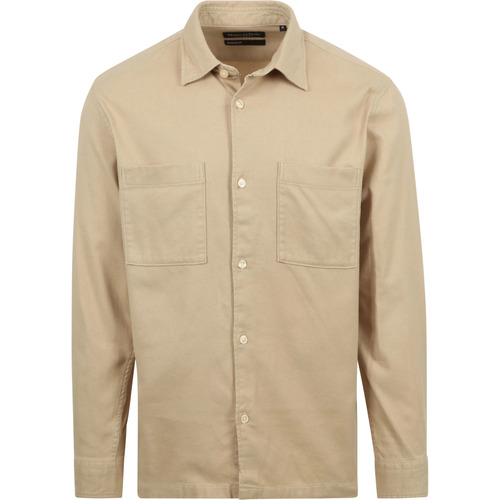 Vêtements Homme Chemises manches longues Marc O'Polo navy ASPESI long-sleeved polo navy shirt Bianco Beige