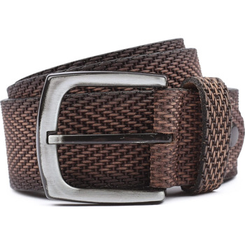 ceinture suitable  ceinture structure en cuir marron 