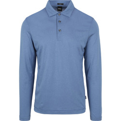 Vêtements Homme T-shirts ecru & Polos BOSS Pleins 24 Poloshirt Bleu Bleu