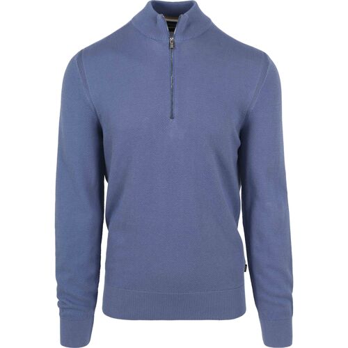 Vêtements Homme Sweats BOSS Pull Ebrando-P Demi-Zip Bleu Bleu