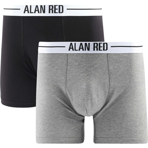 Sous-vêtements Homme Caleçons Alan Red Lot de 2 Boxer-shorts Gris Noir Noir