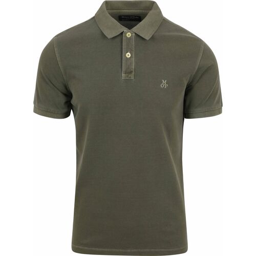 Vêtements Homme Polo Rugby 6 Nations Manches Marc O'Polo Polo Faded Vert Foncé Vert