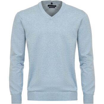 sweat-shirt casa moda  pull col-v bleu clair 