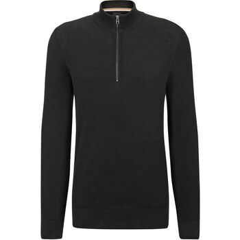 Vêtements Homme Sweats BOSS Pull Ebrando-P Demi-Zip Noir Noir