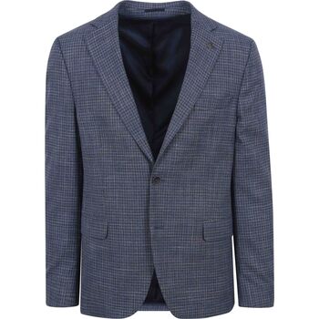 Vêtements Homme Vestes / Blazers Suitable Colbert Bleu Royal A Carreaux Bleu