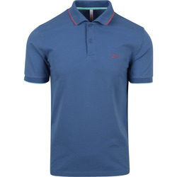 Vêtements Homme T-shirts & Polos Sun68 Polo Petites Rayures Collar Bleu Bleu