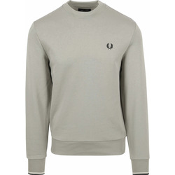 Vêtements Homme Sweats Fred Perry Pull Logo Limestone Gris Gris