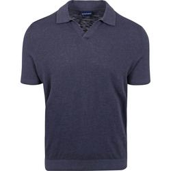 Vêtements Homme T-shirts & Polos Suitable Polo De Lin Riva Marine Bleu