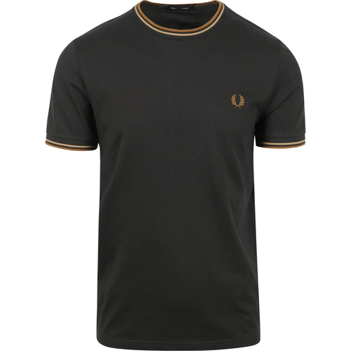 MCQ logo patch basic T-shirts & Polos Fred Perry T-Shirt Anthracite Gris