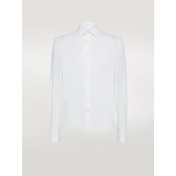 Vêtements Homme Chemises manches longues Rose is in the aircci Designs S24251 Blanc