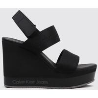 Chaussures Femme Sandales et Nu-pieds Calvin Klein Jeans WEDGE SANDAL WEBBING IN MR Noir