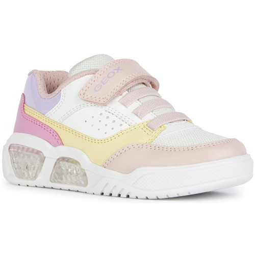 Chaussures Fille Baskets mode Geox Basket j illuminus g a Multicolore