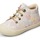 Chaussures Fille Derbies Naturino Chaussures premiers pas en cuir imprimé cœur COCOON Blanc