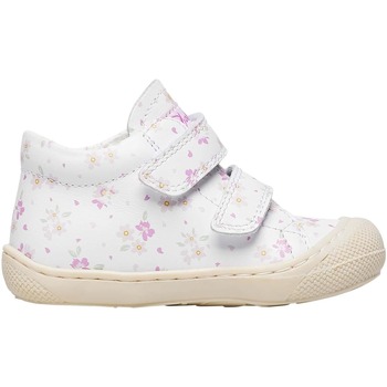 Chaussures Fille Chaussons bébés Naturino Chaussures premiers pas en cuir avec imprimé floral COCOON VL Blanc