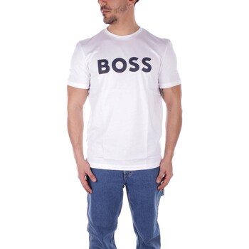 Vêtements Homme T-shirts manches courtes BOSS 50481923 Blanc