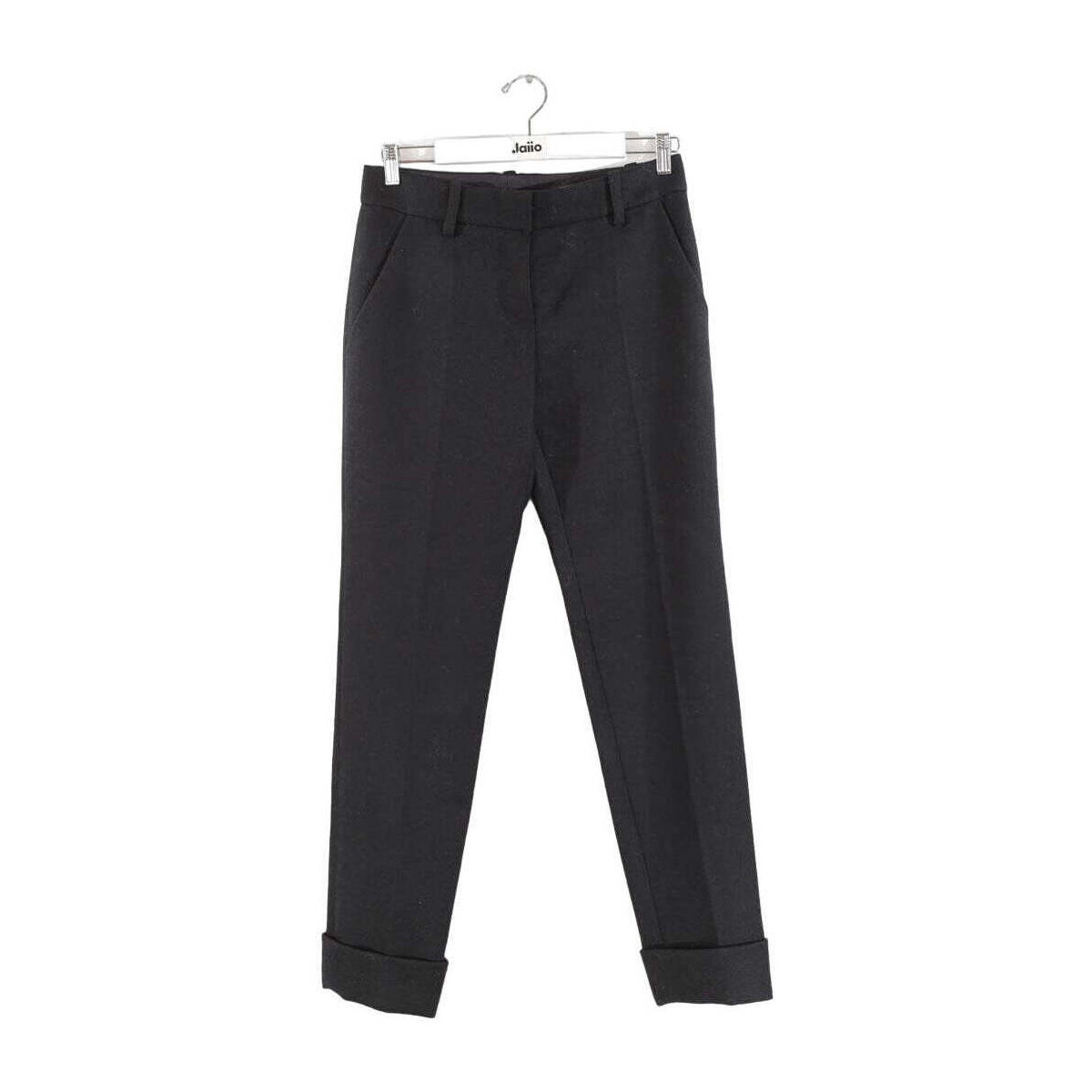 Vêtements Femme Pantalons Louis Vuitton Pantalon droit en laine Noir