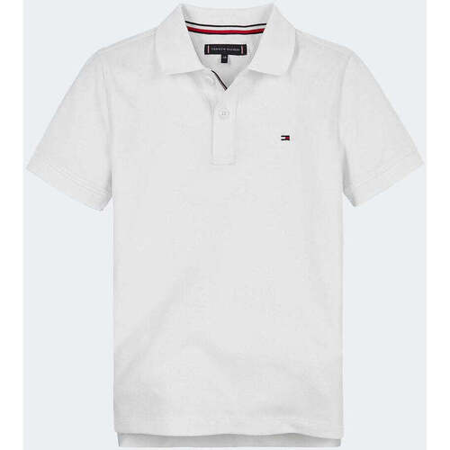 Vêtements Garçon T-shirts & Polos tommy AW0AW11333 Hilfiger  Blanc
