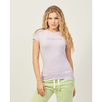 Vêtements Femme T-shirts & Polos EAX T-shirt coupe slim en coton biologique stretch Violet