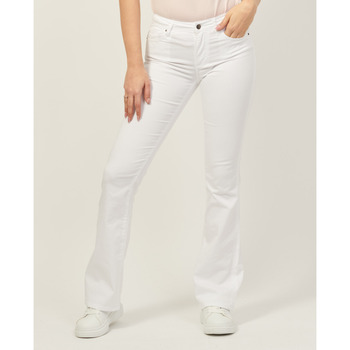 Vêtements Femme Jeans trim EAX J65  - Jean évasé en denim satiné Blanc