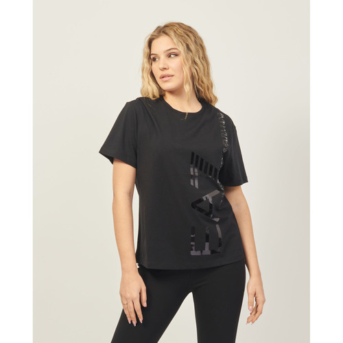 Vêtements Femme T-shirts & Polos Emporio Armani EA7 T-shirt ras du cou  Logo Series en coton biologique Noir