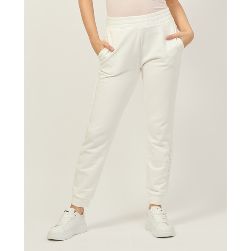 Vêtements Femme Pantalons EAX Pantalon de jogging  en molleton biologique Blanc
