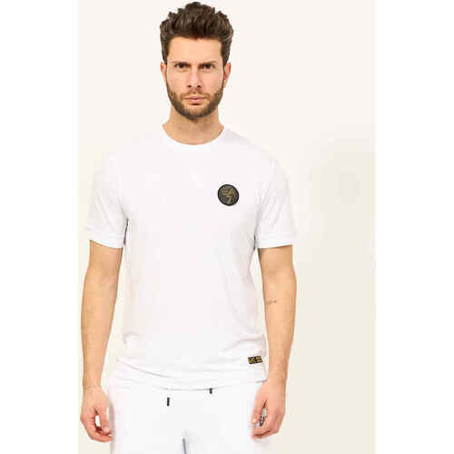 Vêtements Homme Armani Jeans Spodnie materiałowe Emporio Armani Kids Snowsuits for KidsA7 T-shirt homme Soccer  en viscose mélangée stretch ​ Blanc