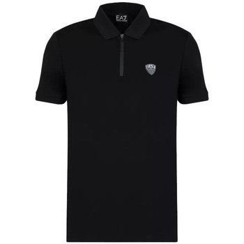 Vêtements Homme T-shirts & Polos Ea7 Emporio Armani crepe Polo Noir