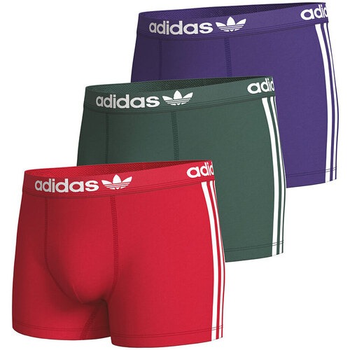 Sous-vêtements Homme Boxers adidas bold Originals Lot de 3 boxers homme Coton Flex 3 Stripes Violet