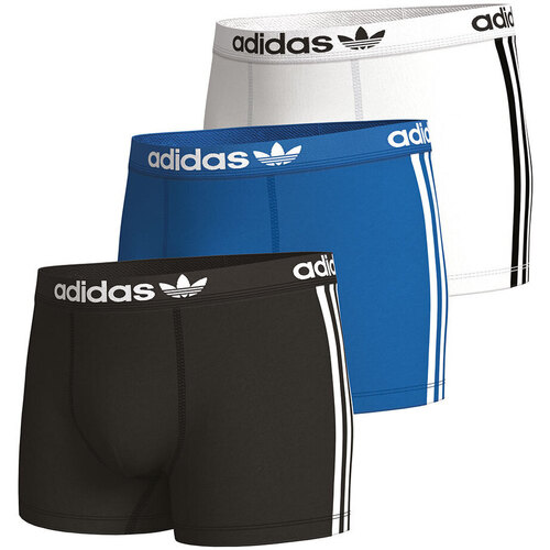 Sous-vêtements Homme Boxers adidas goku Originals Lot de 3 boxers homme Coton Flex 3 Stripes Blanc