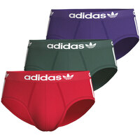 Sous-vêtements Homme Slips adidas Originals Lot de 3 slips homme Coton Flex 3 Stripes Violet