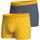 Sous-vêtements Homme Boxers adidas Originals Lot de 2 boxers homme Confort Coton Print Jaune