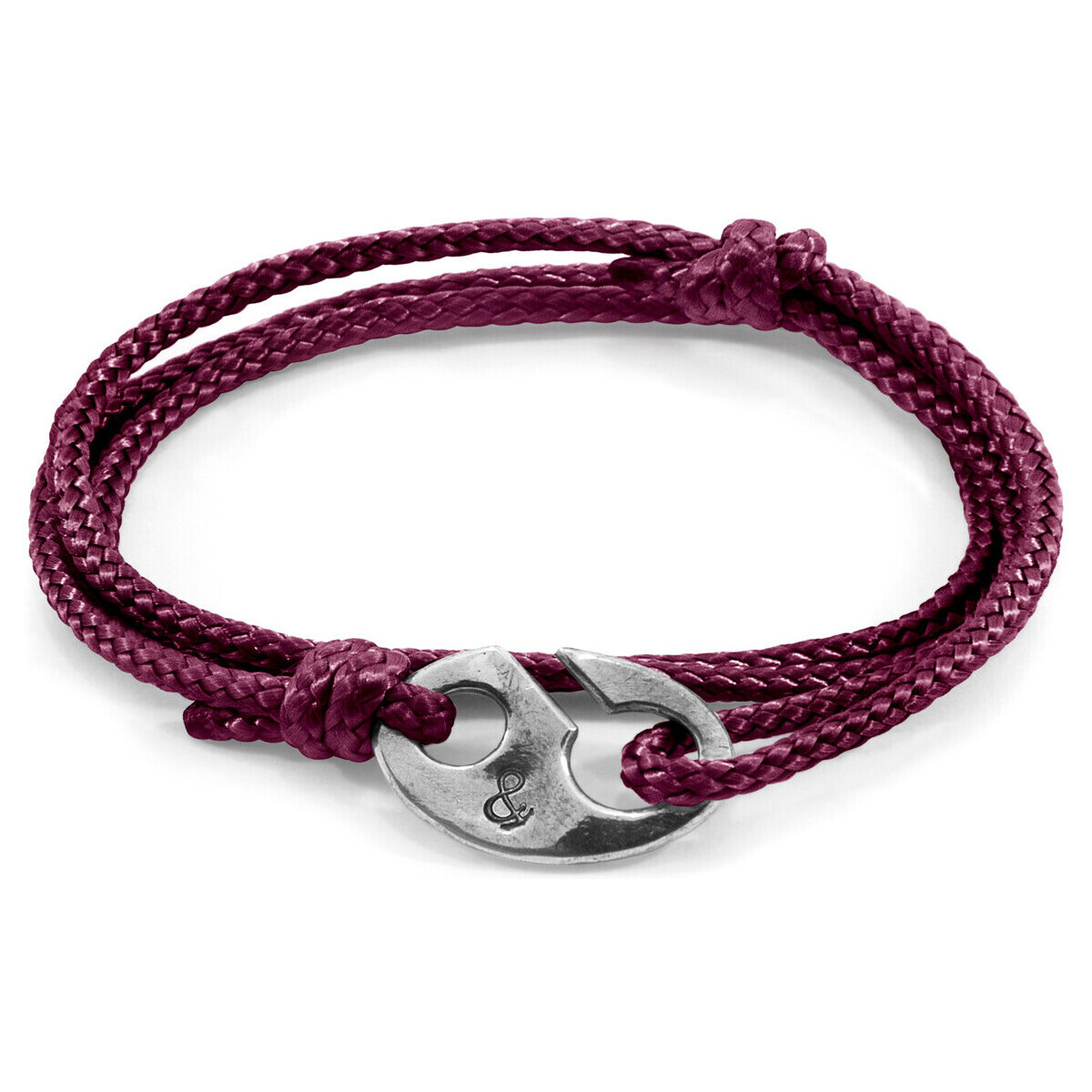 Montres & Bijoux Homme Bracelets Anchor & Crew Bracelet Windsor Argent Et Corde Violet