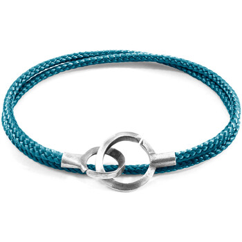 myspartoo - get inspired Homme Bracelets Anchor & Crew Bracelet Montrose Argent et Corde Bleu