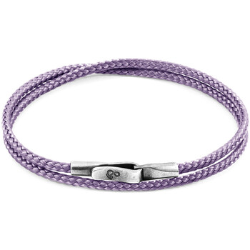 Pochettes / Sacoches Femme Bracelets Anchor & Crew Bracelet Liverpool Argent Et Corde light purple