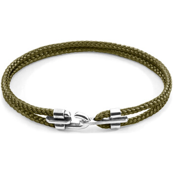 bracelets anchor & crew  bracelet canterbury argent et corde 
