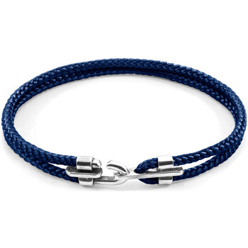 Achel Par Lemahi Homme Bracelets Anchor & Crew Bracelet Canterbury Argent Et Corde Bleu