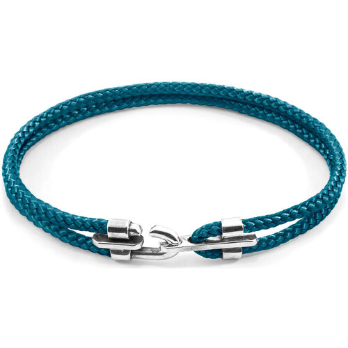 Achel Par Lemahi Homme Bracelets Anchor & Crew Bracelet Canterbury Argent Et Corde Bleu