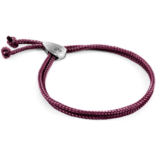 Montres & Bijoux Homme Bracelets Anchor & Crew Pulley Collier Pendentif Lerwick Argent Corde Violet