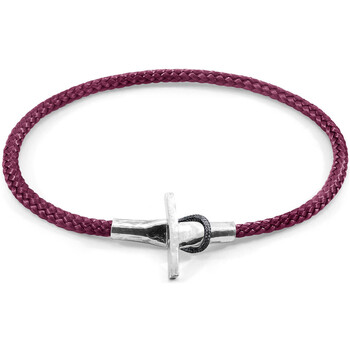 Polo Ralph Laure Homme Bracelets Anchor & Crew Bracelet Cambridge Argent Et Corde Violet