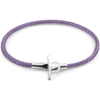 Montres & Bijoux Femme Bracelets Anchor & Crew Bracelet Cambridge Argent Et Corde light purple