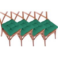 Maison & Déco Galettes de chaise M'dco Lot de 4 Galette de chaise Color Vert