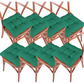 Maison & Déco Galettes de chaise M'dco Lot de 8 Galette de chaise Vert
