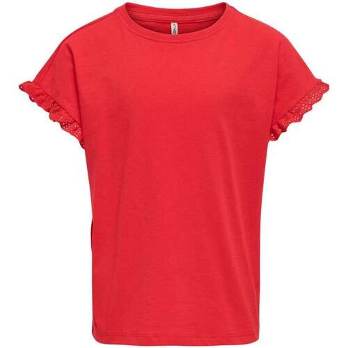 Vêtements Fille T-shirts manches courtes Only 162154VTPE24 Rouge
