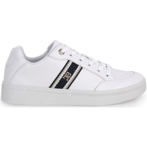 Chaussures Femme Baskets mode Tommy Hilfiger YBS WEBBING COURT Blanc