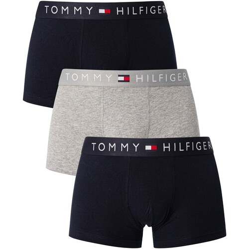 Sous-vêtements Homme Caleçons Grey Tommy Hilfiger Lot de 3 malles originales Multicolore