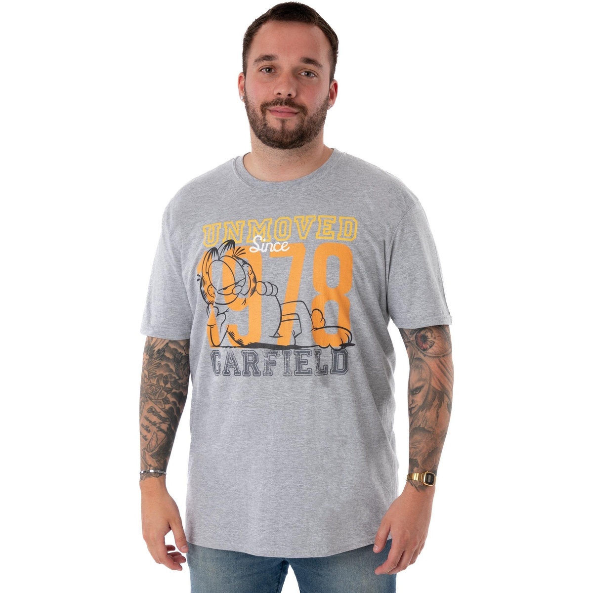 Vêtements Homme T-shirts manches courtes Garfield Unmoved Since 1978 Gris